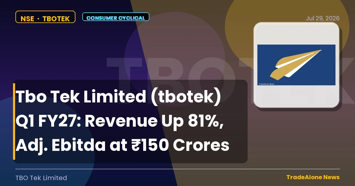 Tbo Tek Limited Tbotek Q1 FY27 Results