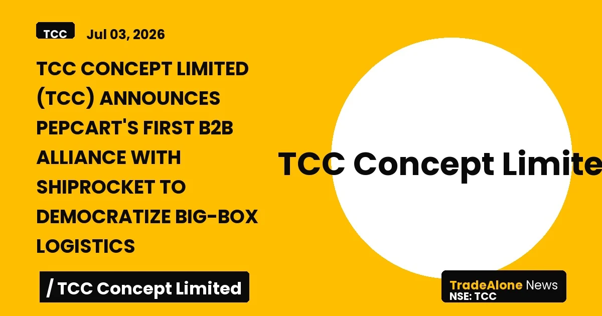Tcc Concept Limited TCC B2B Alliance Shiprocket July 2026