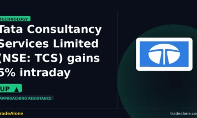 Tata Consultancy Services Limited NSE: TCS gains 5% intraday