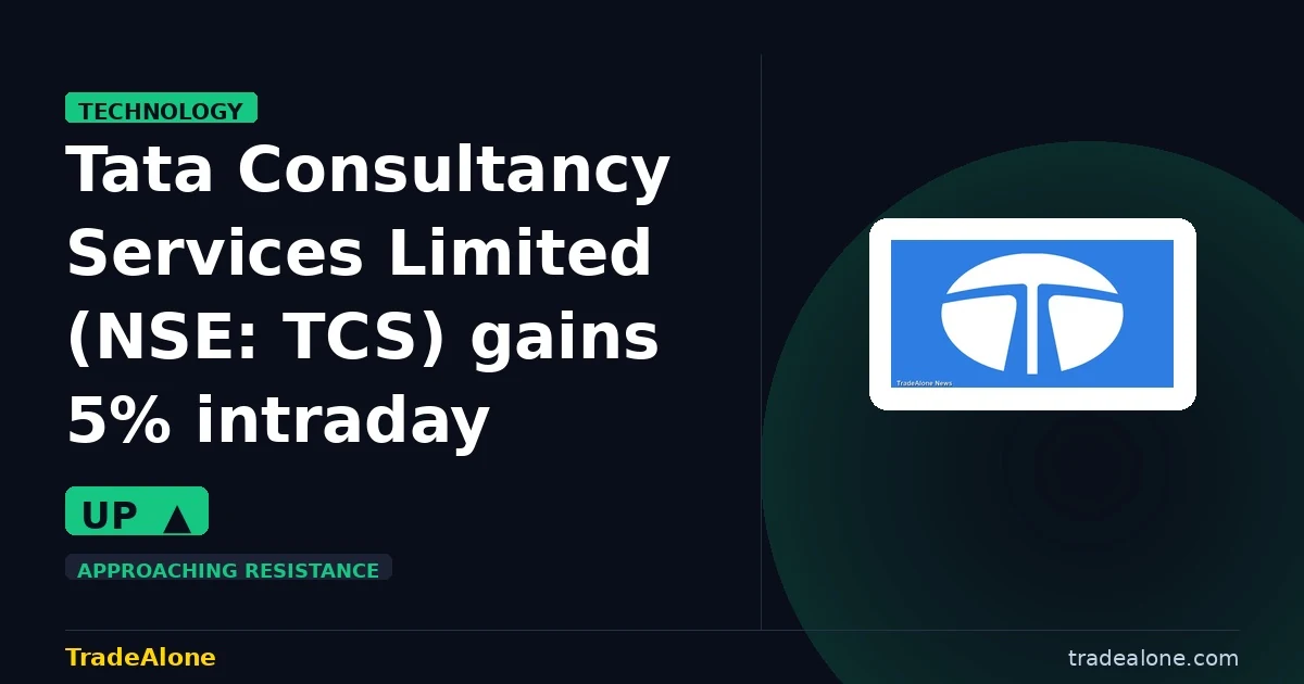 Tata Consultancy Services Limited NSE: TCS gains 5% intraday