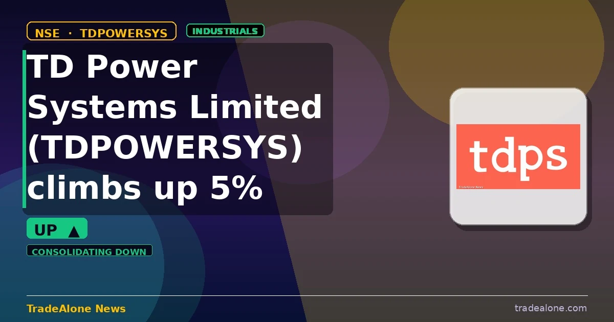 TD Power Systems Limited TDPOWERSYS climbs up 5% intraday