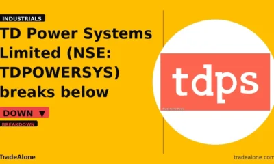 TD Power Systems Limited TDPOWERSYS breaks below support