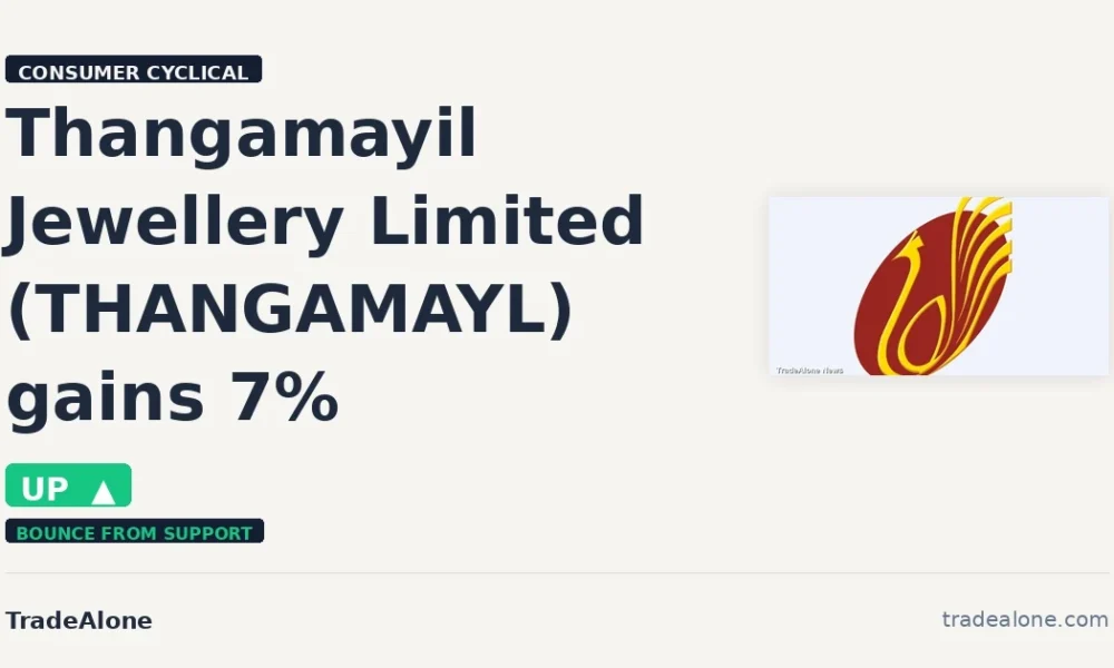 Thangamayil Jewellery Limited THANGAMAYL gains 7% intraday