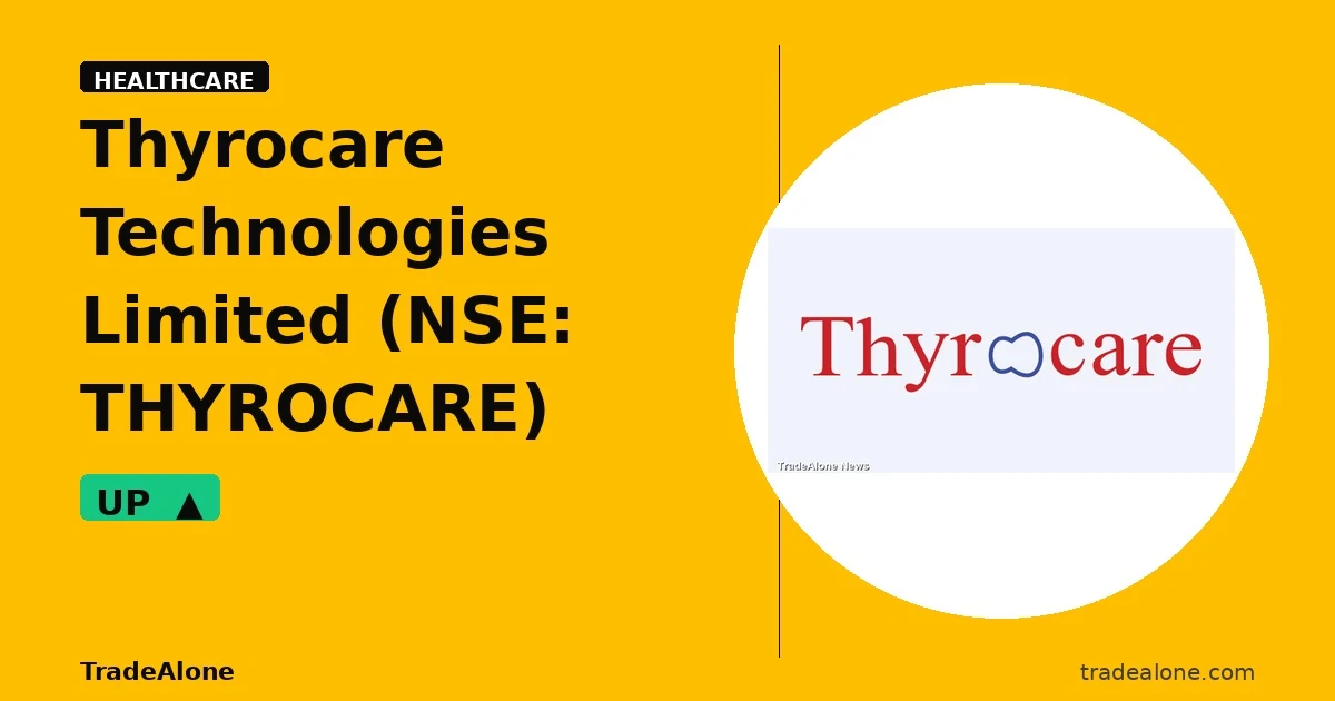 Thyrocare Technologies Limited NSE: THYROCARE gains 5% intraday