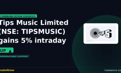 Tips Music Limited NSE:TIPSMUSIC gains 5% intraday