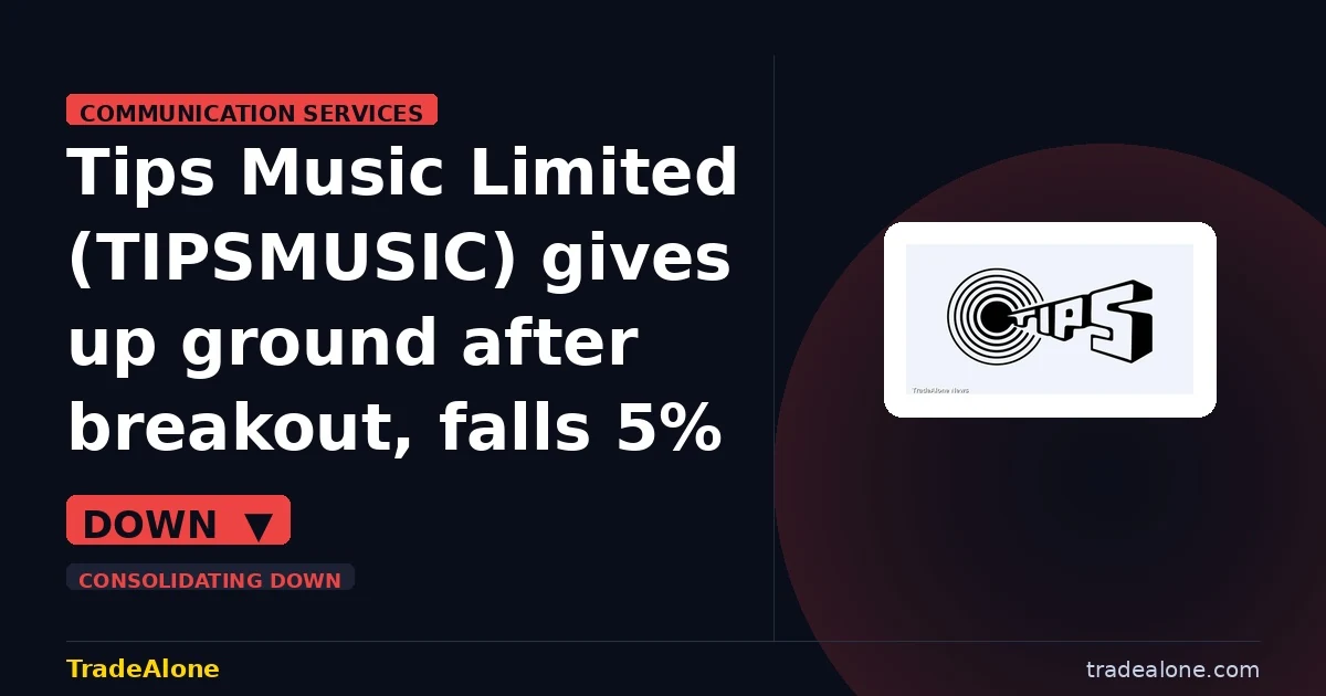 Tips Music Limited TIPSMUSIC pulls back from breakout highs