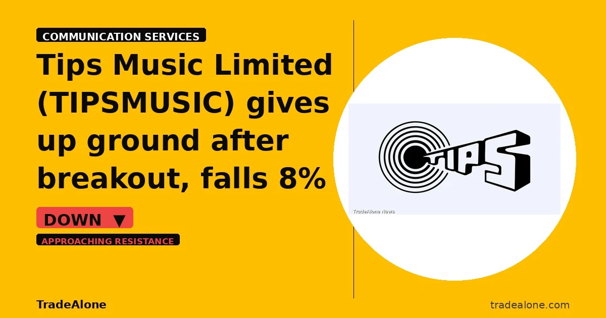 Tips Music Limited TIPSMUSIC pulls back from breakout highs