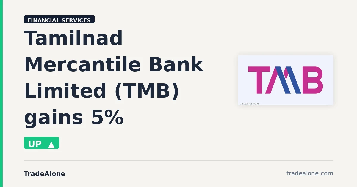 Tamilnad Mercantile Bank Limited TMB gains intraday