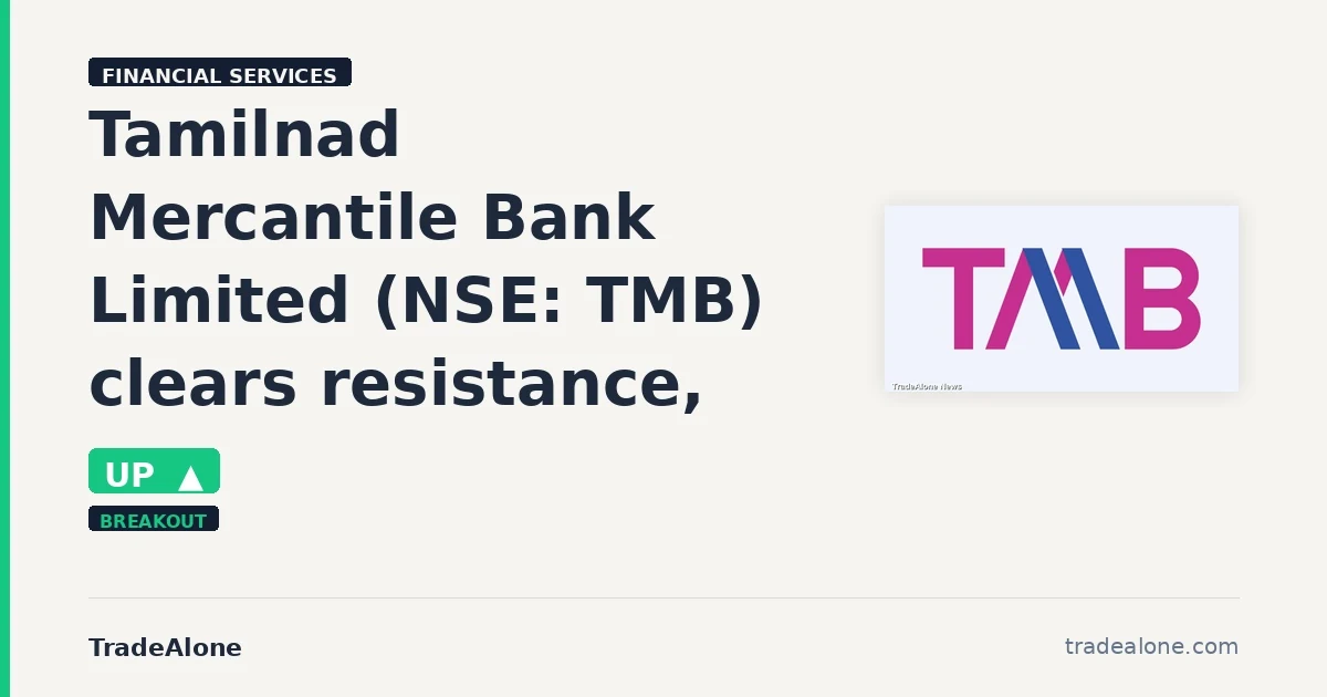 Tamilnad Mercantile Bank Limited TMB clears resistance