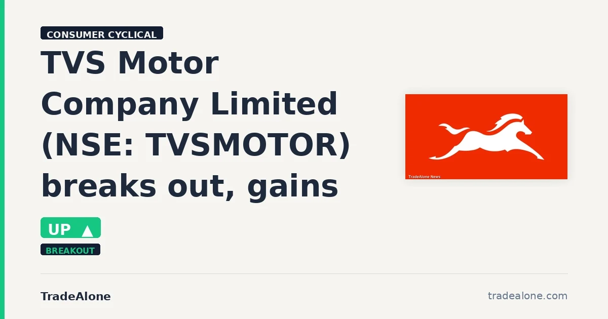 TVS Motor Company Limited TVSMOTOR breaks out