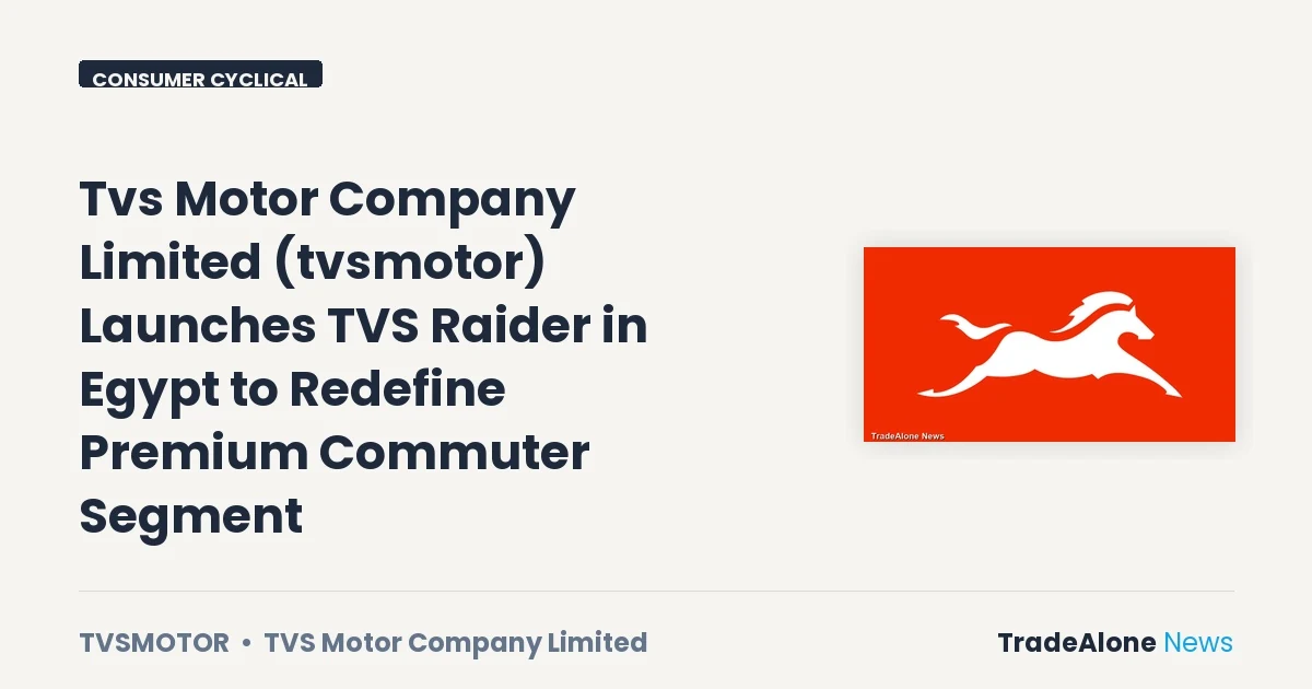 Tvs Motor Company Limited Tvsmotor Launch TVS Raider Egypt