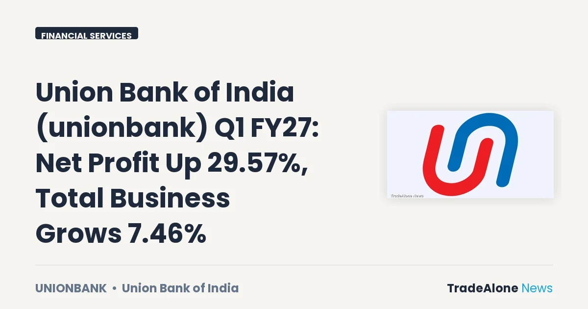 Union Bank of India Unionbank Q1 FY27 Results