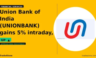 Union Bank of India UNIONBANK gains 5% intraday