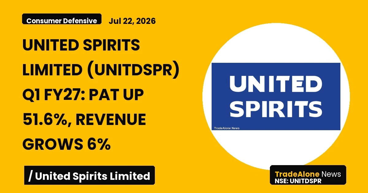 United Spirits Limited Unitdspr Q1 FY27 Results