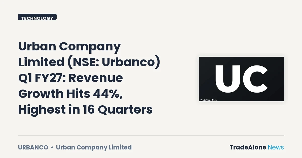 Urban Company Limited Urbanco Q1 FY27 Results