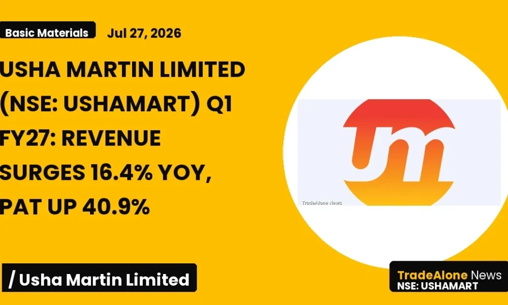 Usha Martin Limited NSE Ushamart Q1 FY27 Results
