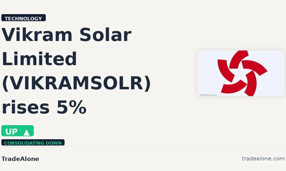 Vikram Solar Limited VIKRAMSOLR rises 5% intraday