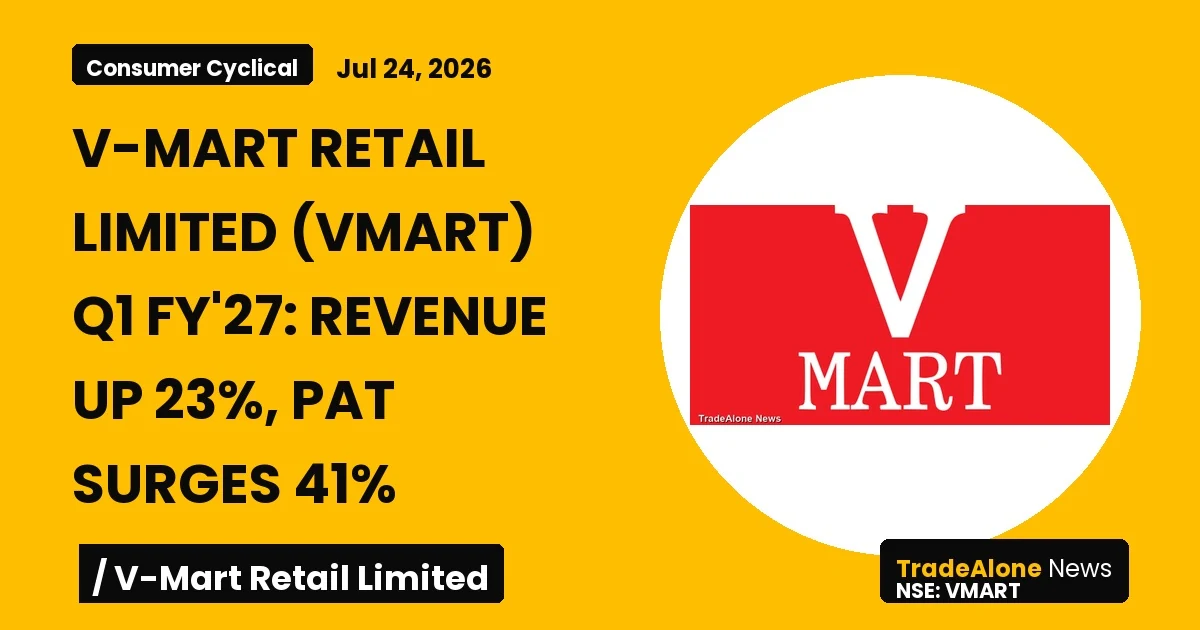 V-mart Retail Limited VMART Q1 FY27 Results