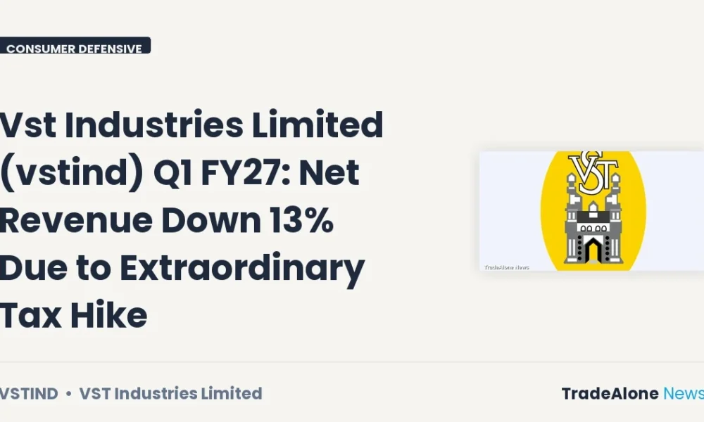 Vst Industries Limited Vstind Q1 FY27 Tax Hike