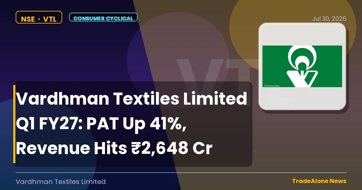 Vardhman Textiles Limited VTL Q1 FY27 Results