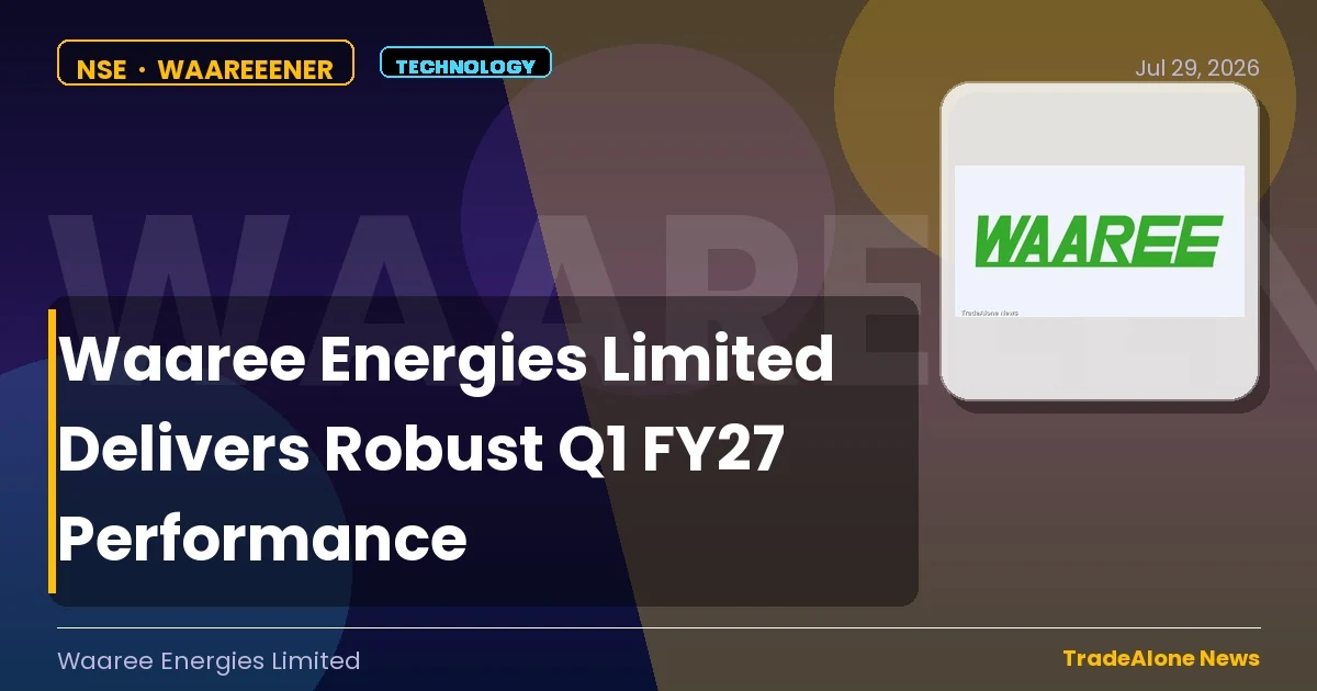 Waaree Energies Limited Waareeener Q1 FY27 Results