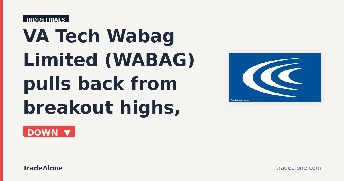 VA Tech Wabag Limited WABAG stock move down 5% intraday pressure after breakout