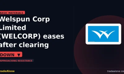 Welspun Corp Limited WELCORP stock down 5% intraday