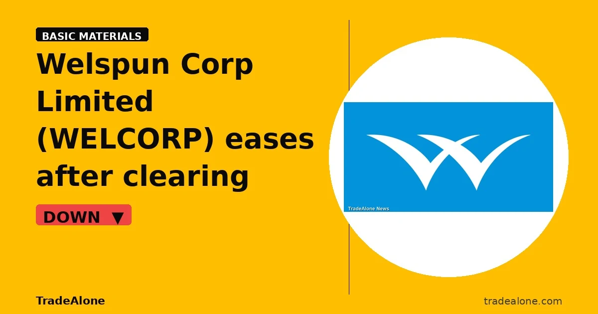 Welspun Corp Limited WELCORP shows pressure after breakout