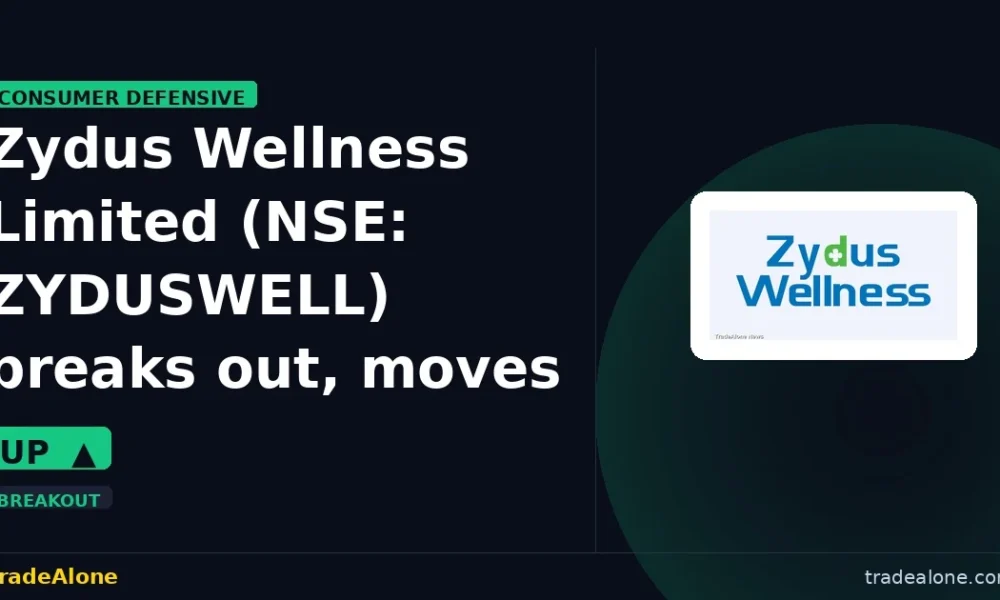 Zydus Wellness Limited ZYDUSWELL breaks out
