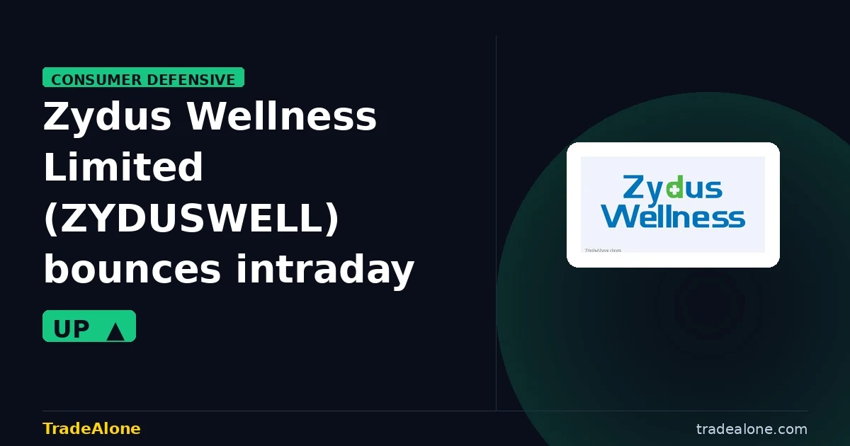Zydus Wellness Limited ZYDUSWELL bounces intraday