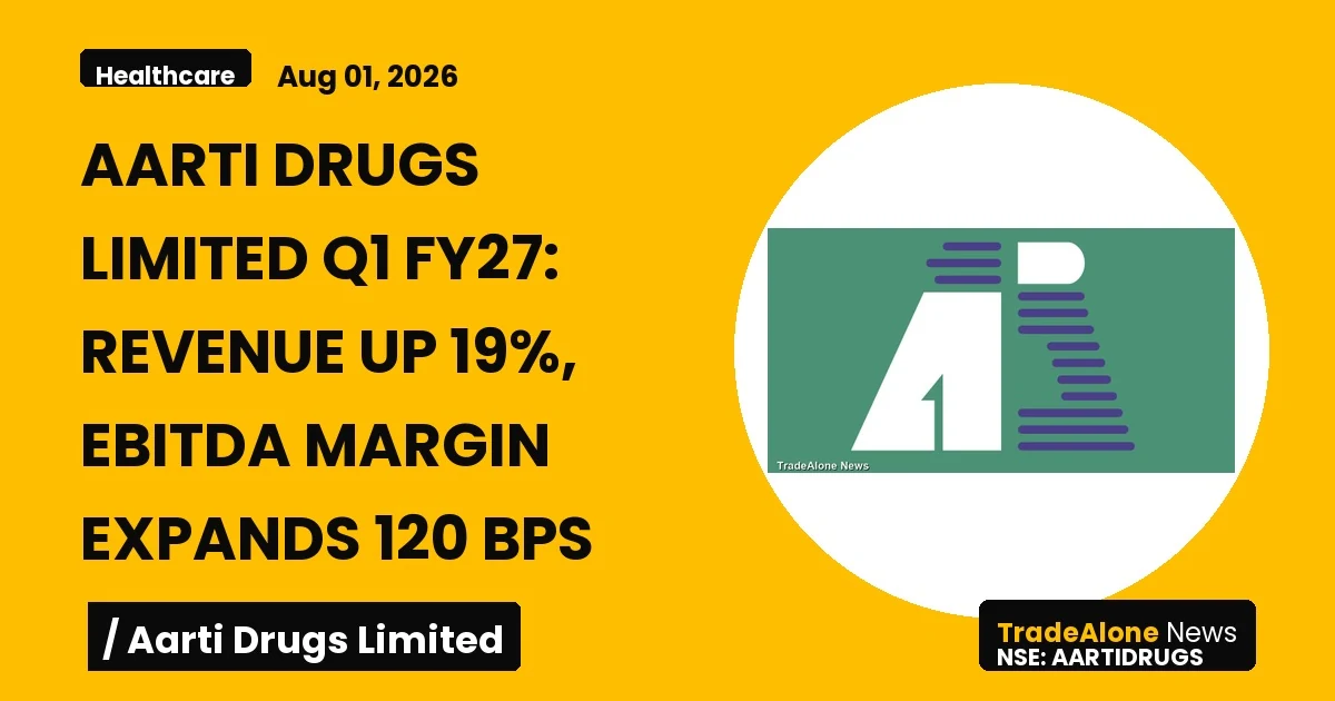 Aarti Drugs Limited NSE: Aartidrugs Q1 FY27 Results
