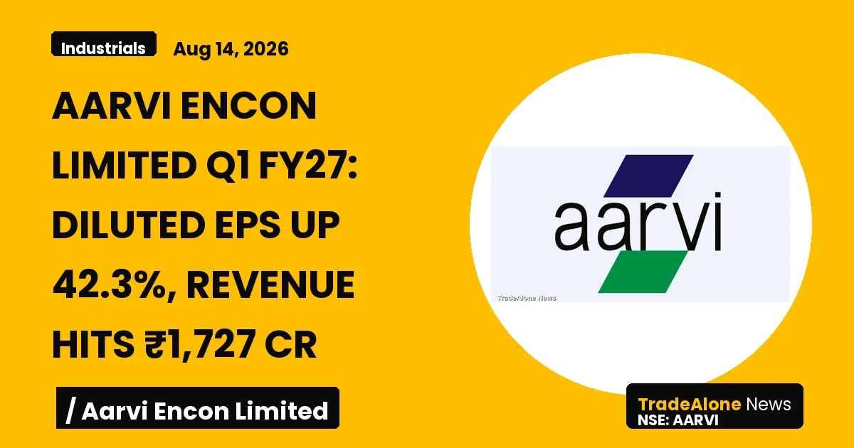 Aarvi Encon Limited AARVI Q1 FY27 Results