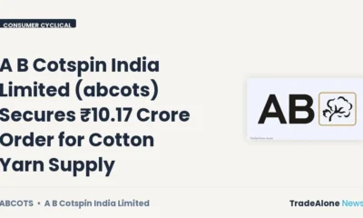 A B Cotspin India Limited Abcots Q1 FY27 Cotton Yarn Order