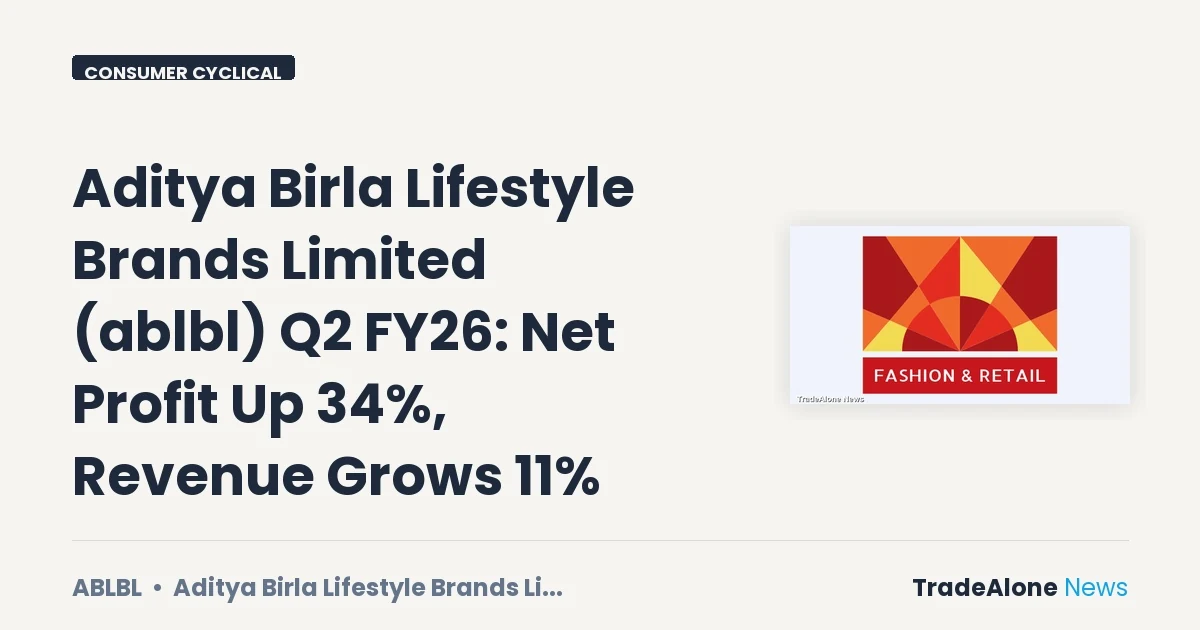 Aditya Birla Lifestyle Brands Limited ABLBL Q2 FY26 Results