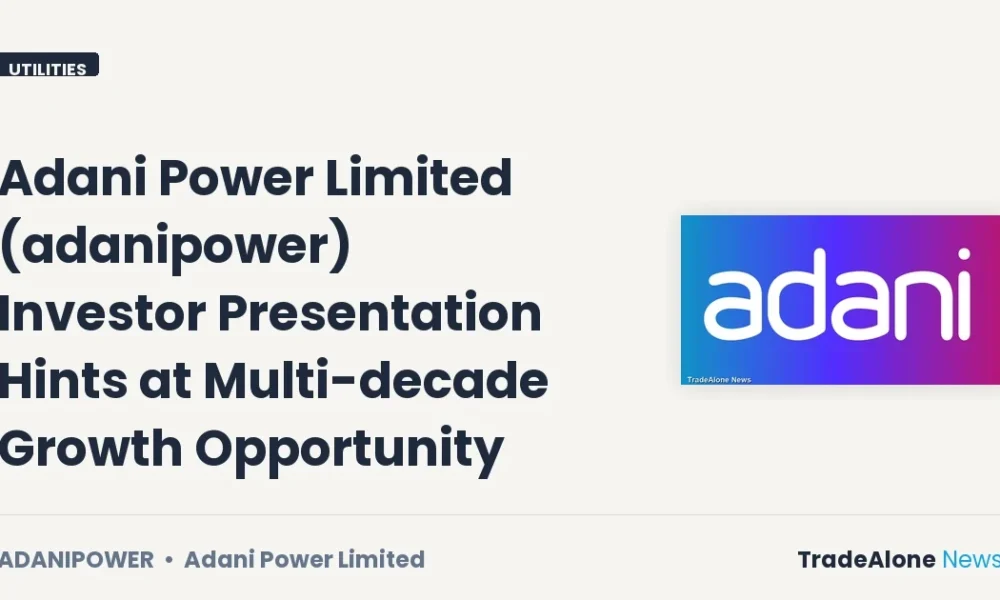 Adani Power Limited Adanipower Investor Presentation August 2026
