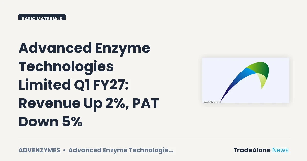 Advanced Enzyme Technologies Limited Advenzymes Q1 FY27 Results