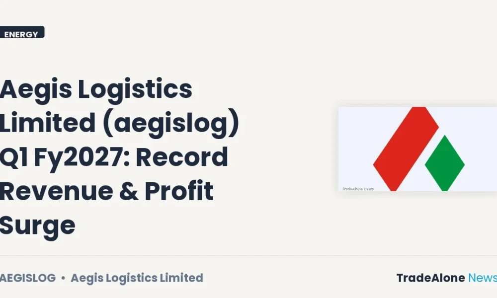 Aegis Logistics Limited Aegislog Q1 Fy2027 Results