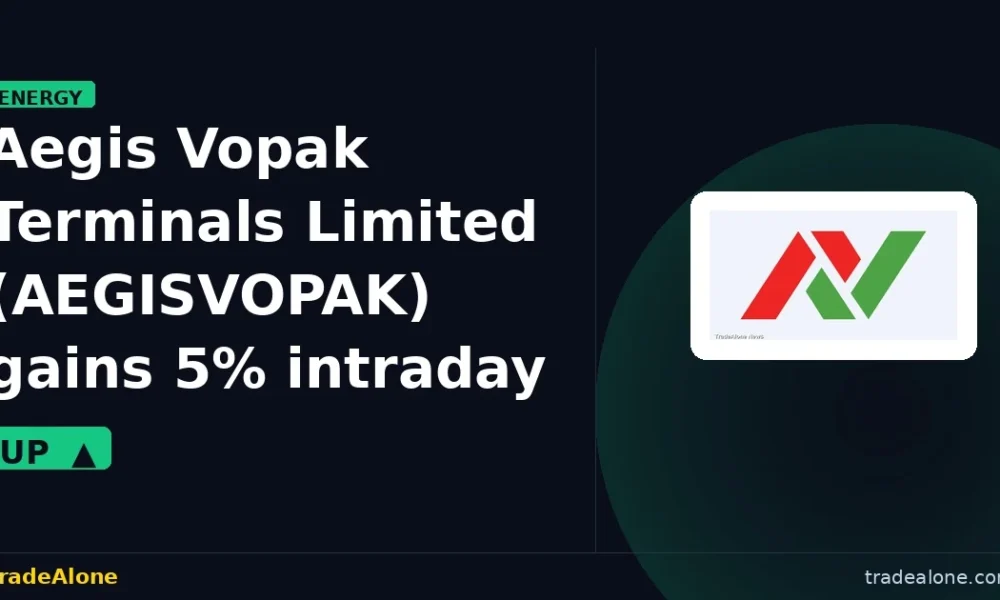 Aegis Vopak Terminals Limited AEGISVOPAK gains 5% intraday