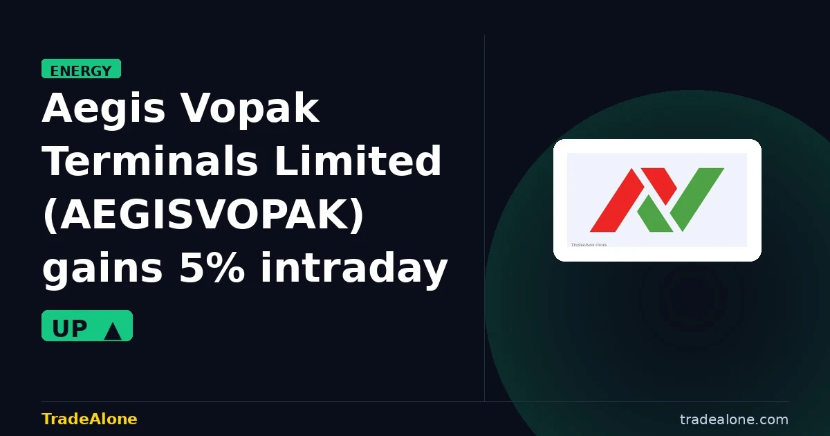 Aegis Vopak Terminals Limited AEGISVOPAK gains 5% intraday