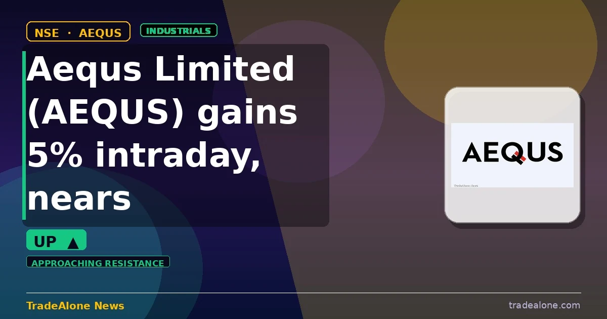 Aequs Limited AEQUS gains 5% intraday nears resistance