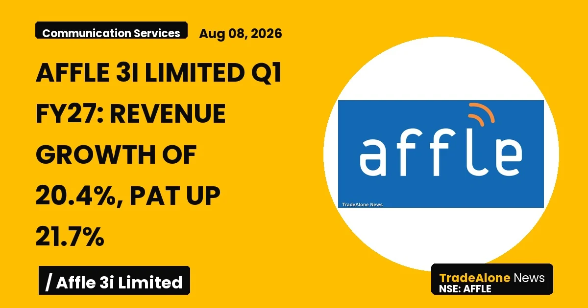 Affle 3i Limited AFFLE Q1 FY27 Results
