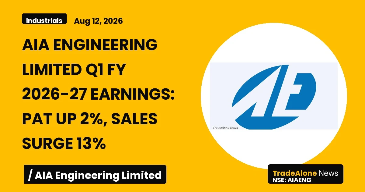 Aia Engineering Limited Q1 Fy26-27 Earnings