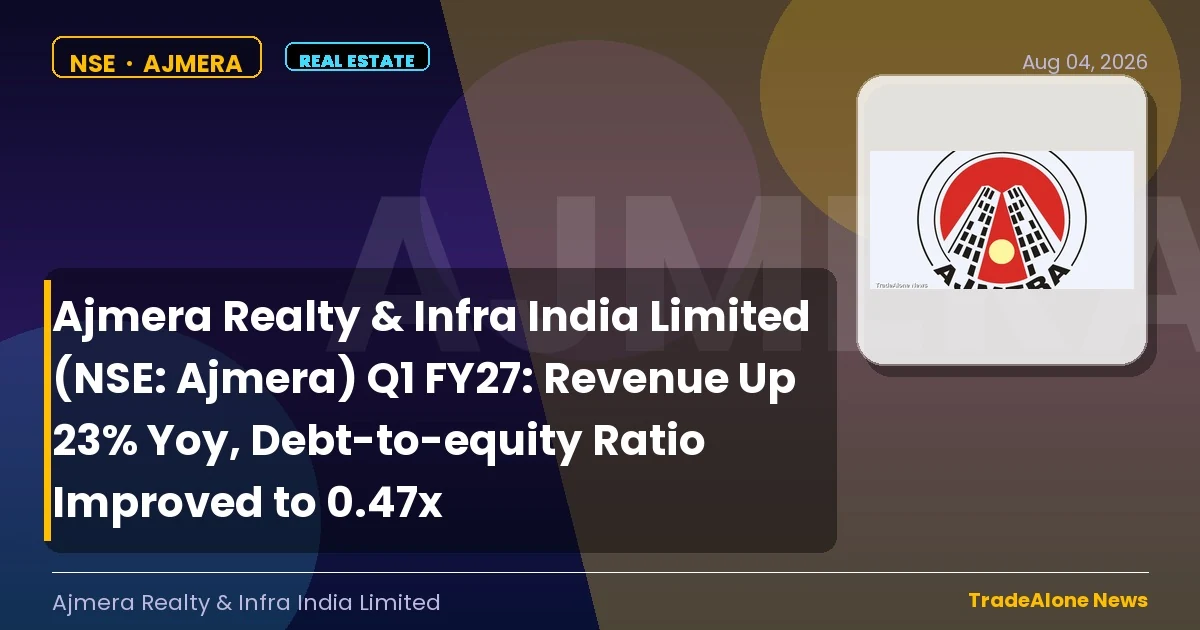 Ajmera Realty & Infra India Limited NSE Ajmera Q1 FY27 Results