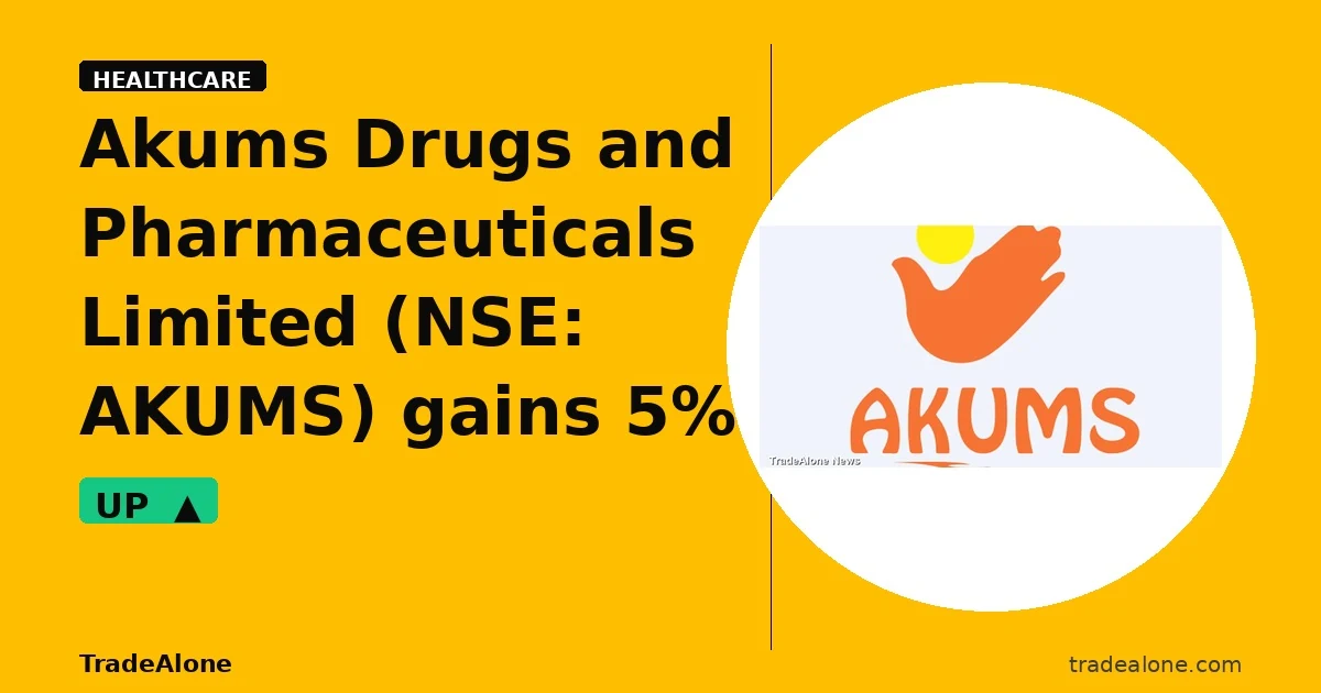 Akums Drugs and Pharmaceuticals Limited NSE: AKUMS gains intraday