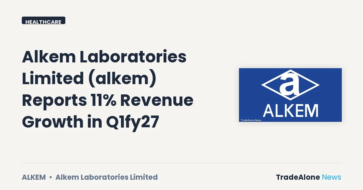 Alkem Laboratories Limited Q1fy27 Revenue Growth