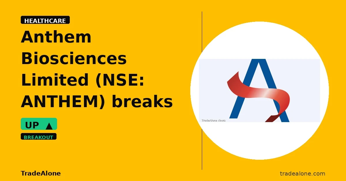 Anthem Biosciences Limited NSE: ANTHEM breaks out