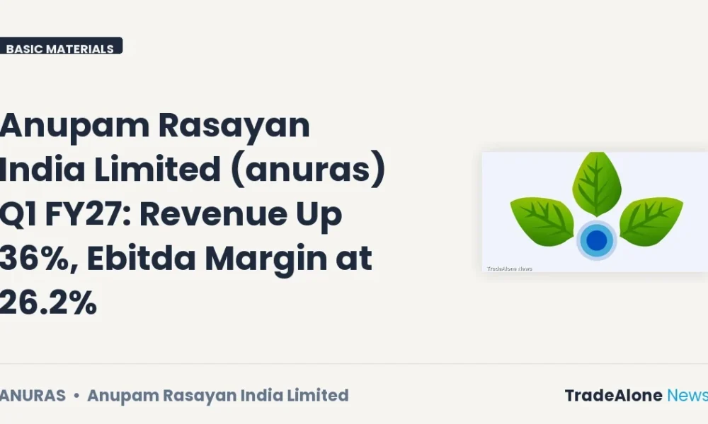 Anupam Rasayan India Limited Anuras Q1 FY27 Results