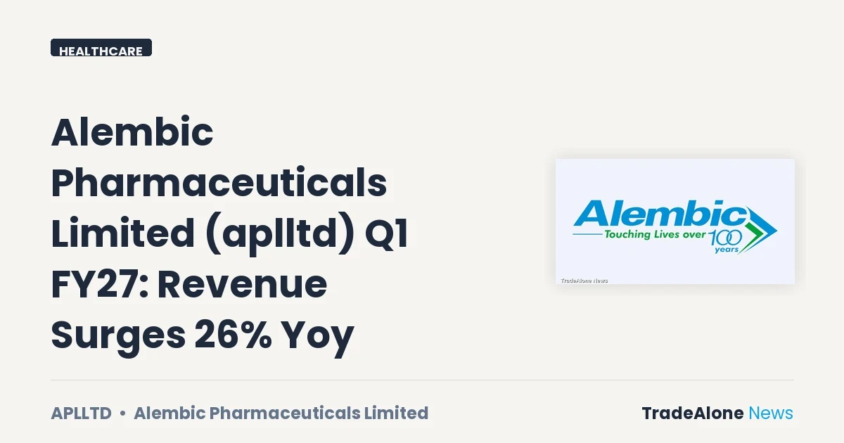 Alembic Pharmaceuticals Limited Q1 FY27 Results