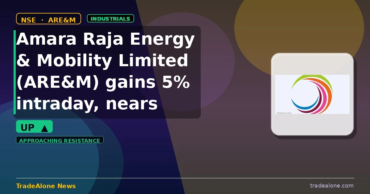 Amara Raja Energy & Mobility Limited ARE&M gains 5% intraday