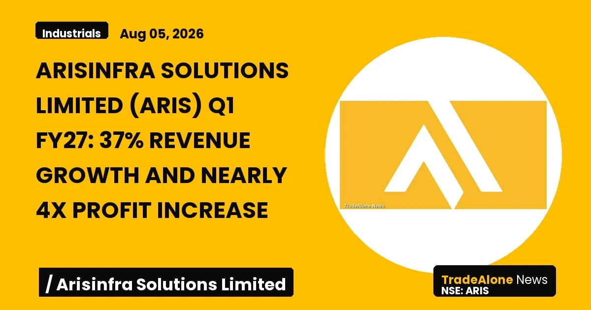 Arisinfra Solutions Limited ARIS Q1 FY27 Results